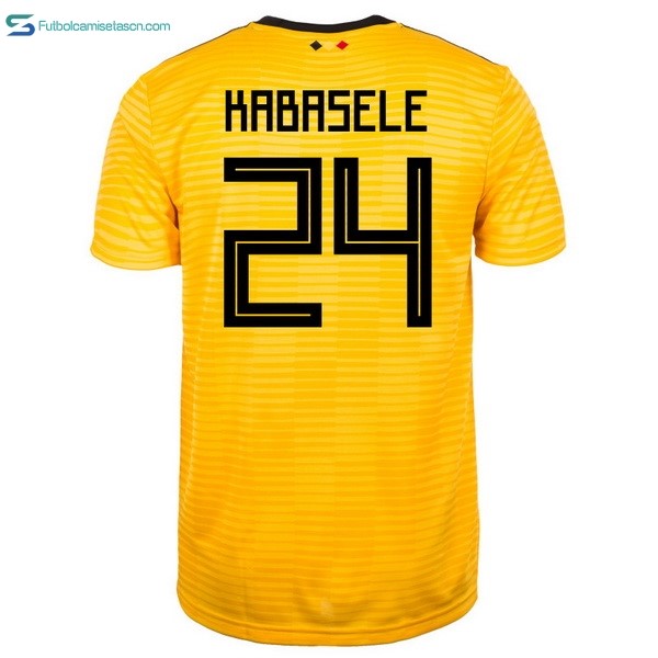 Camiseta Belgica 2ª Kabasele 2018 Amarillo
